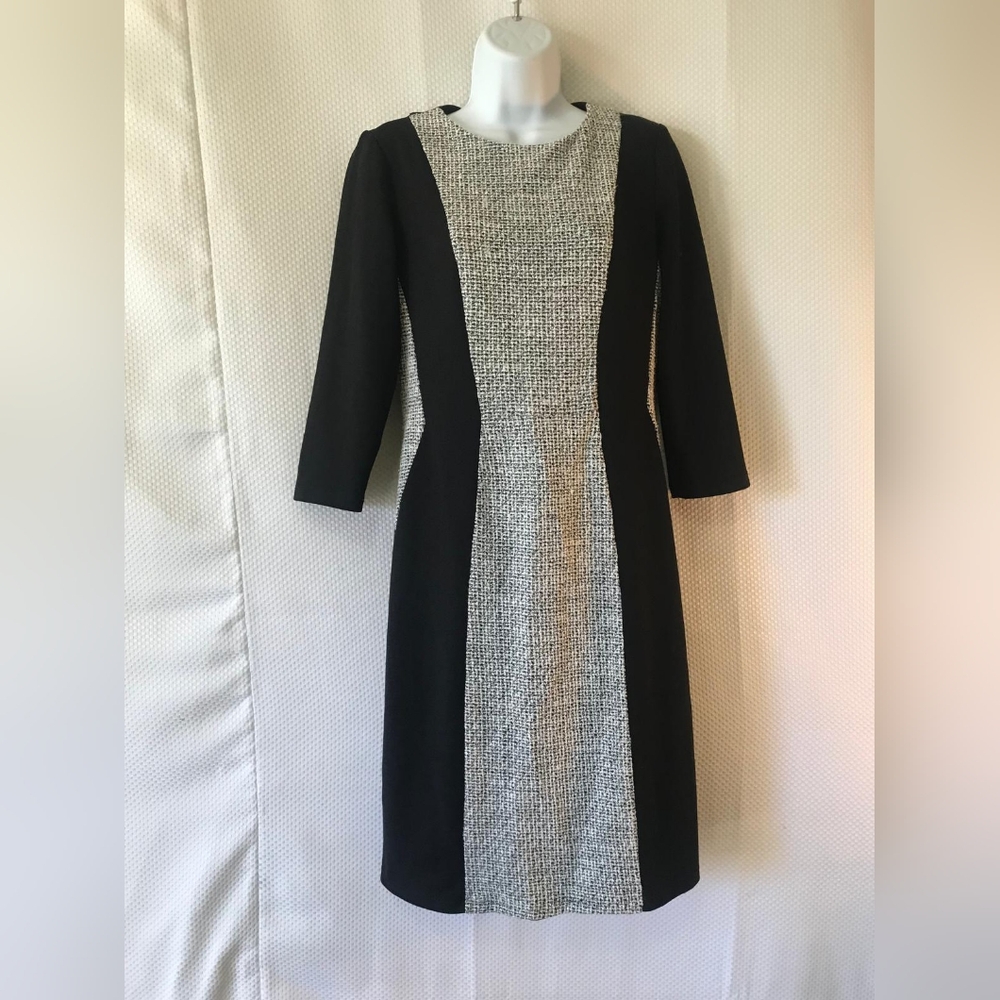 Shelby & Palmer Monochrome Long Sleeve Dress